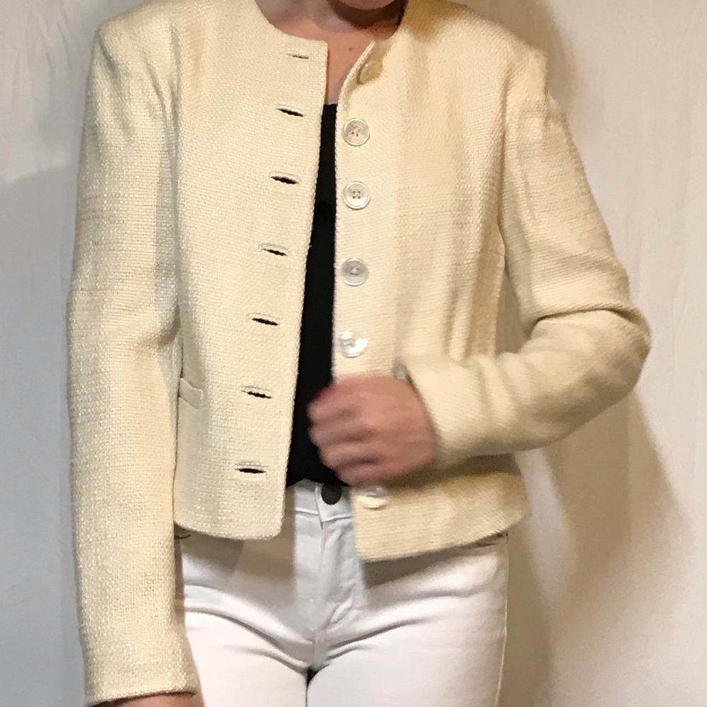 Ralph Lauren Collection silk tweed cropped jacket